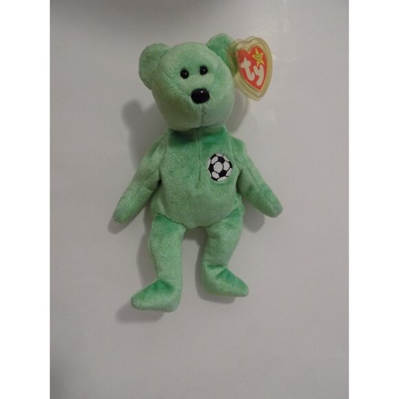 Ty Beanie Baby Kicks the Soccer Bear Push Toy - Picture 1 of 10